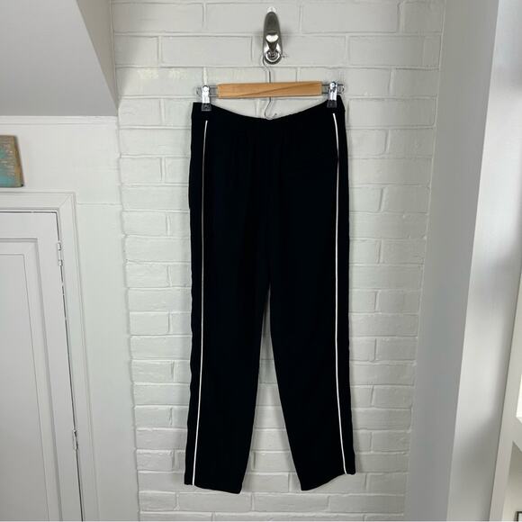 Topshop Black Stripe Trouser Pants Size 2 - Picture 11 of 11